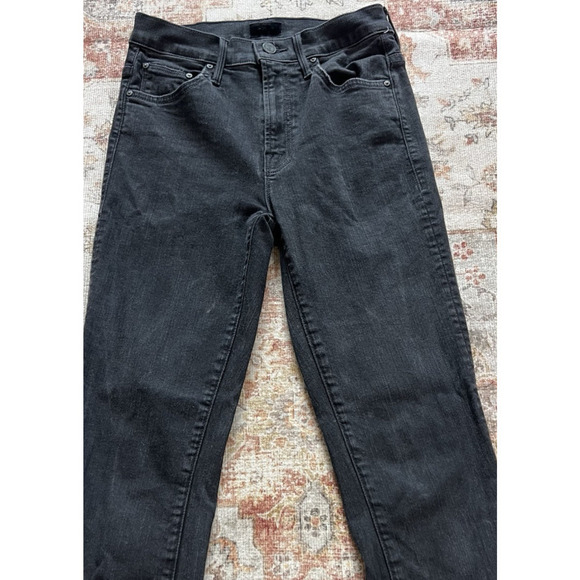 Mother The Insider Crop Ankle Not Guilty Womens Black Jeans Size 25 - Picture 2 of 10